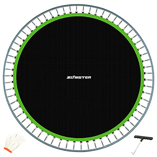 Zoomster Replacement Jumping Mat, Fits 12FT Round Trampoline Frame with 72 V-Hooks, Using 5.5