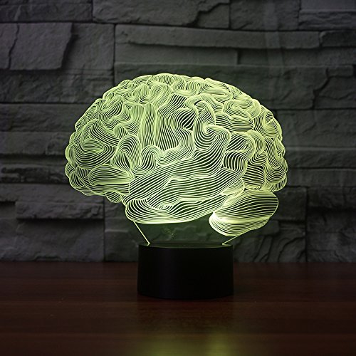 Lampada da tavolo 3D a LED con illusione ottica, 7 colori, luce notturna per camera da letto, decorazione per la casa