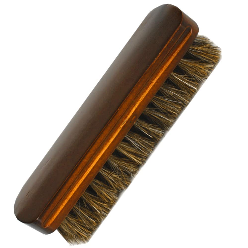 QUNINE Cepillo de Limpieza, Cepillo para Zapatos de Crin, cepillos de Brillo, Herramienta de raspado con cerdas de Pelo de Caballo para Botas, Zapatos, Otros cepillos para el Cuidado del Cuero