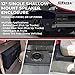 Atrend 12SME 12” Single Sealed/Shallow Mount Subwoofer Enclosure, Charcoal