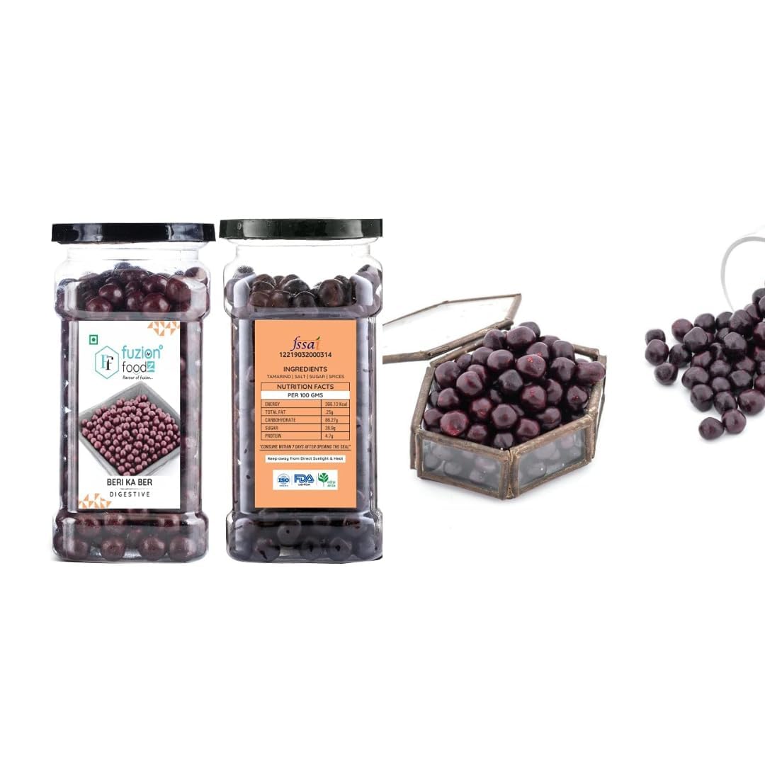 Fuzion Foodz Borkut Digestive Goli - (165g Each X Pack of 2) for Kids & Adults, After-Meal Snack for Fresh Breath, Time Pass & Sweet Cravings, Indian Beri ka Ber Churan Laddu Balls, 330gram