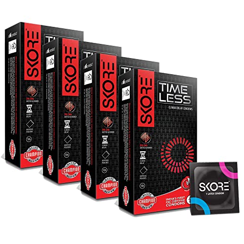Image of Skore Timeless Climax Delay Condoms - 10 Count (Pack of 4)