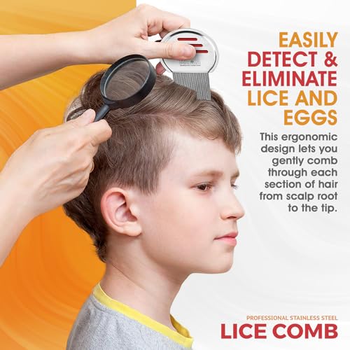 Lice Comb - (Pack of 12) Head Lice Treatment that's Individually Packaged Professional Stainless Steel Louse and Nit Combs Removes Eggs with Rounded Tips for Comfort by MEDca - Used condition - Image 3