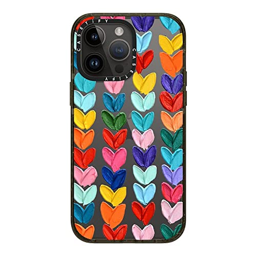 Coque iPhone 14 Pro Max CASETiFY Impact Noire Brillant à Cœurs - 3