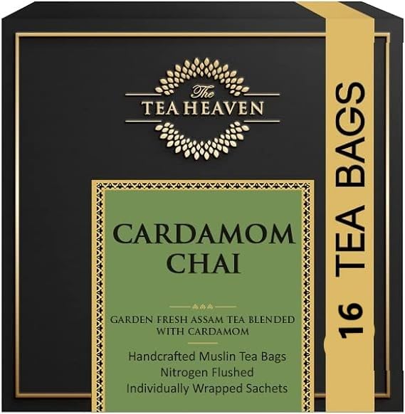 The Tea Heaven | Tea Gift - Elachi/Cardamom Chai-Treats Cold and Cough- 100% Natural Ingredients- 30 Tea Bags (B08KHJRB7C) Amazon Price History, Amazon Price Tracker