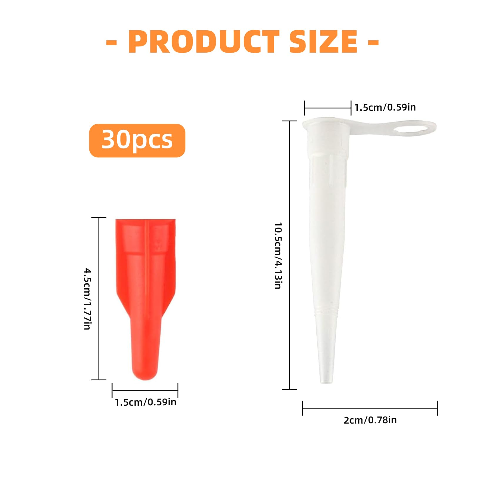 Set di 30 puntesilicone con tappi di tenuta, punte di ricambio per ugelli, beccucci per cartuccia