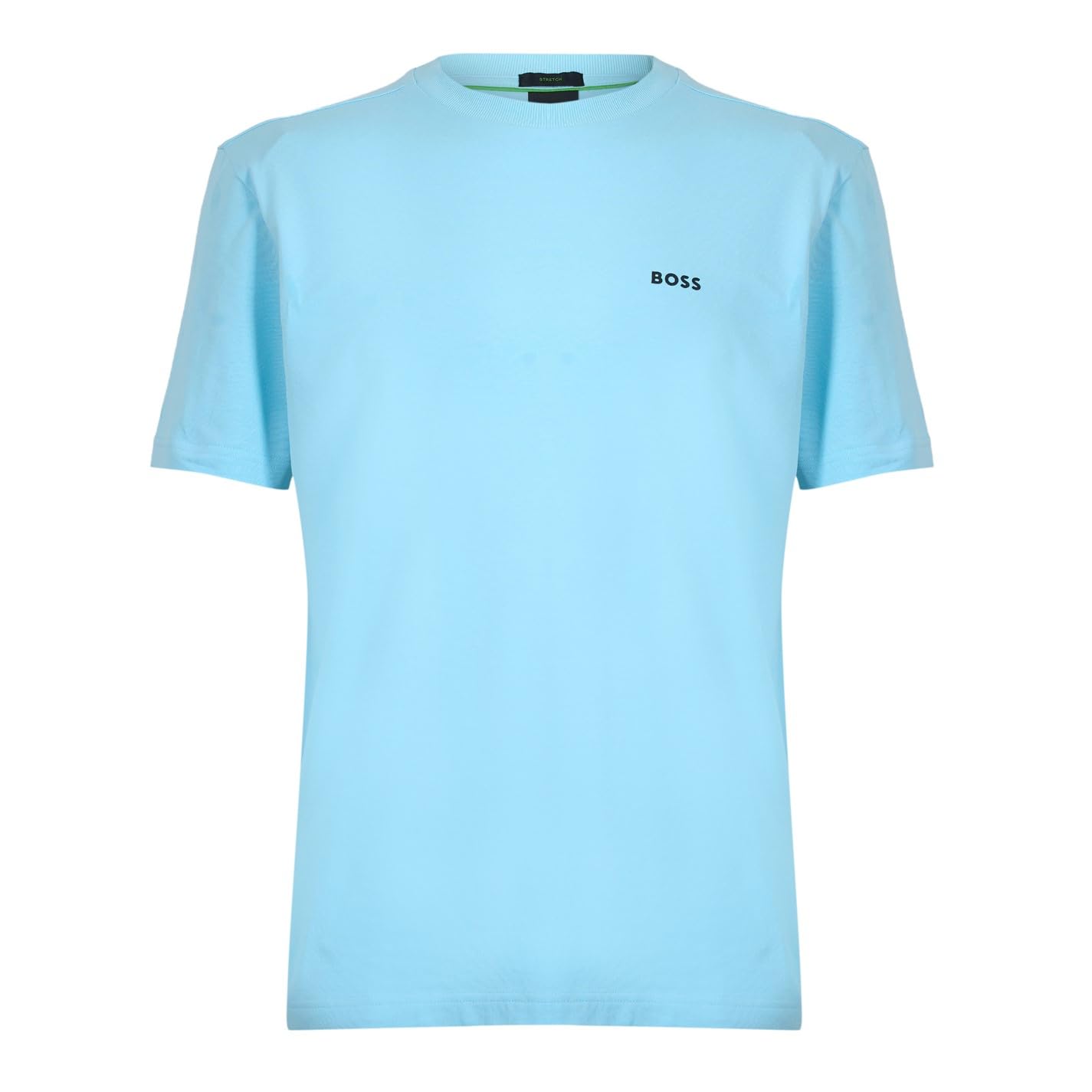 Boss Men's Blue Green T-Shirt With Logo Design Stretch Cotton in Size XL, Sports Direct