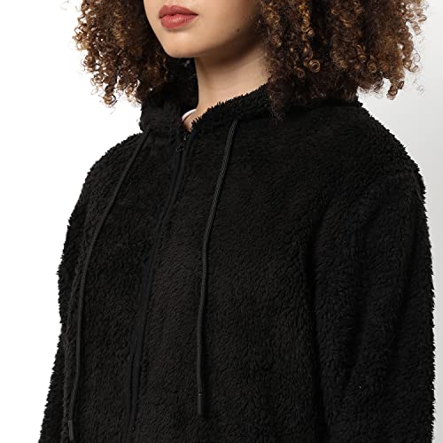 Image of Campus Sutra Women's Cotton Hooded Neck Sweatshirt