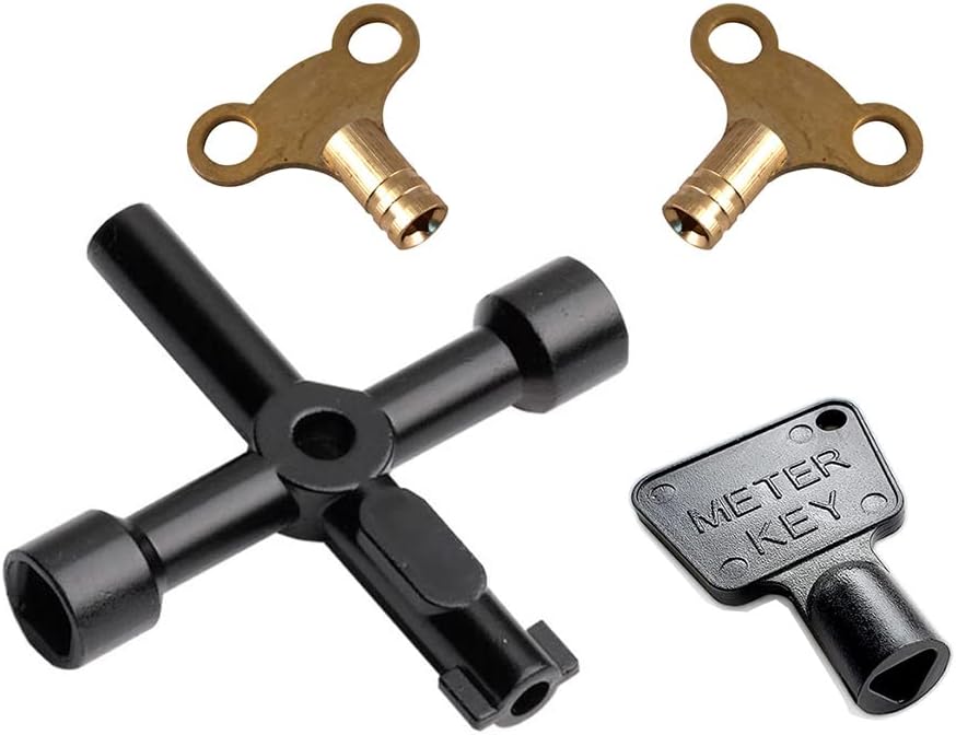 fiXte® Workshop Assortment of Radiator and Meter Utility Keys - Pack of 4