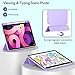 ZryXal iPad Air 11 Inch Case M4 2026/ M3 (2025)/ M2 (2024), iPad Air 5th (2022)/ 4th Generation (2020) 10.9 Inch - Smart Cover with Pencil Holder and Soft TPU Back, Auto Wake/Sleep(New Clove Purple)