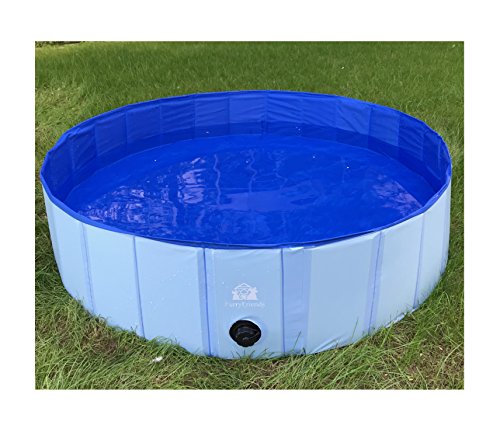 image for N&M Products Foldable Dog Pool - Folding Dog/Cat Bath Tub - Collapsibl
