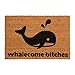 Produktbild CKB Ltd® WHALECOME Bitches Novelty Doormat Kokosmatte Türmatte Fußmatte Einzigartige Fußabtreter Front/Back Door Matten mit einem rutschfesten PVC-Rücken - Natürliche Coir - Indoor & Outdoor