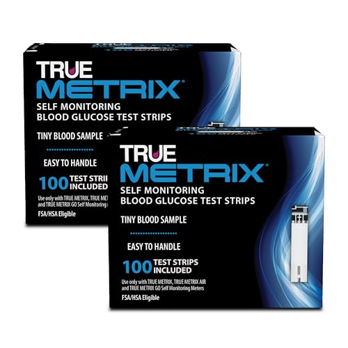 TRUE METRIX Self Monitoring Blood Glucose Test Strips TRUE METRIX Family of Self Monitoring Blood Glucose Meters Value Pack 200 Count (2 100-Count Boxes)