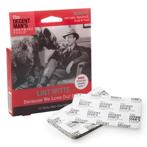 The Decent Man's Grooming Tools, Lint Mitts with Bonus Travel-size Sweater Saver