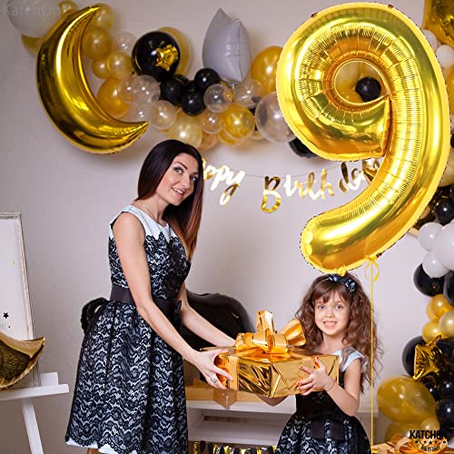 Image of KatchOn Gold Number 9 Balloon 40 Inch, Foil 9 Birthday Balloon