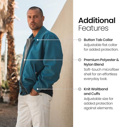 Image of Weatherproof Men's Golf Jacket - Lightweight Windbreaker, Water-Resistant Microfiber Shell, Perfect for Golf & Casual Wear