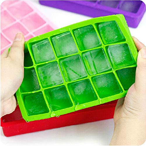 Pioneer Clan 2 STKS Siliconen 15 Holte Ice Cube Tray Mallen Candy Mold Cake Mold Chocolate Mold (Geel) - Afbeelding 7