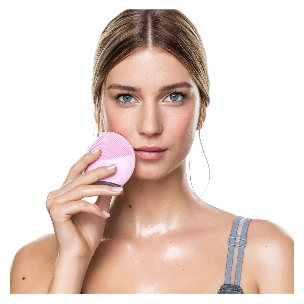 FOREO LUNA mini 2 Brosse nettoyante visage, Accessoires de voyage, Massage faciale électrique, Soins ultra-hygiéniques tous types de peau, Nettoyage facile, Brosse électrique silicone