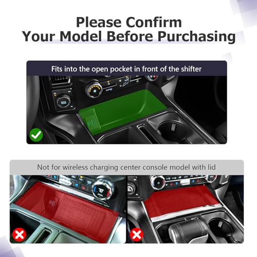 Image of LUWU Center Console Organizer Compartment Cover for 2021-2024 2025 Ford F150 & 2022-2024 F150 Lightning XLT Interior Accessories Middle Console Secret Pocket Lid Hidden Storage Tray Panel w /USB Hole