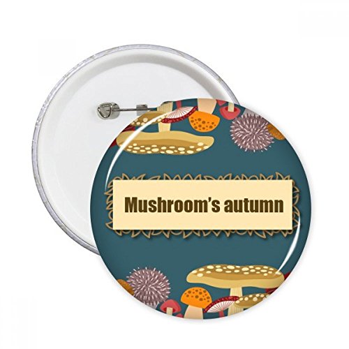 Pins champignon bleu DIYthinker bouton vêtement badge rond illustration multicolore