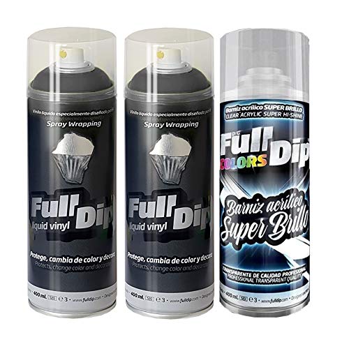 Sophisticauto Pacco risparmio da 3 vernice removibile Full Dip GRIGIO GUN METAL LUCIDO