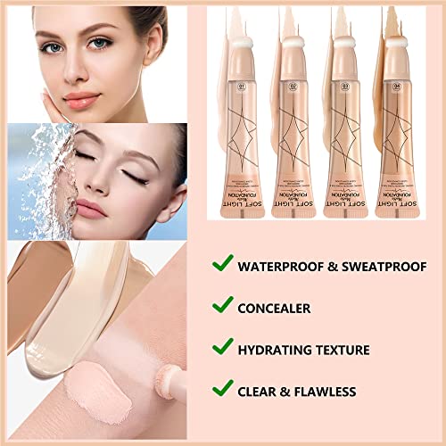 Air Cushion Foundation Beauty Wand Kit, Matte Concealer Foundation Liquid Cream, Cover Face Pores Spots Silky Moisturizing Breathable Foundation Stick, Long-Lasting Waterproof Natural Face Makeup For Women -# 02 #TOP2