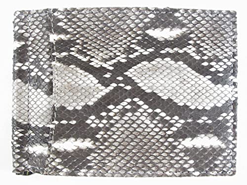 Genuine Python Snake Skin Leather Money Clip Slim Fold Wallet (Reticulated Natural)2