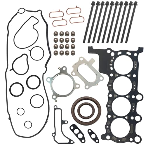 Image of Multi-Layered Steel Head Gasket Set with Head Bolts for Honda Civic 2016-2021 CR-V 2017-2020, 1.5L L4 Turbo Gas DOHC, 55383 1225159B004 122516A0A01
