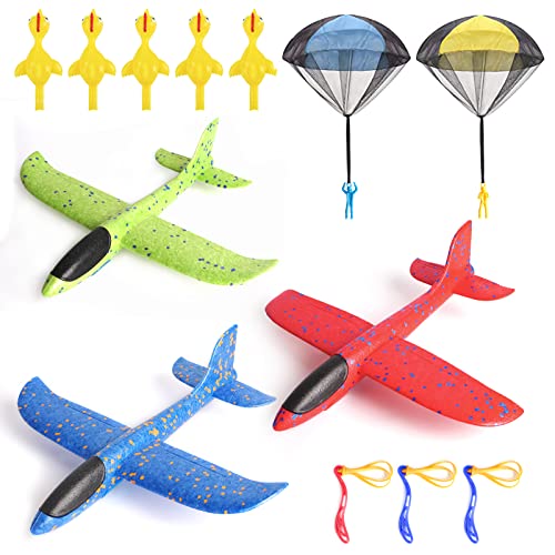 MINISOISO Avion Polystyrène Enfant, Planeur Mousse, Avion de Lancer Manuel Jouet, Avion de Lancer Manuel Jouet pour Enfants Garçons Filles Jeux de Plein Air