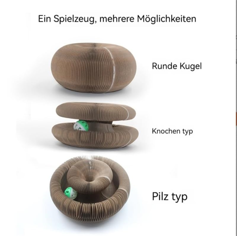Katzenwirbel Katzenliebling, Katzenwirbel für Große Katzen, Foldable Convenient Cat Scratcher, Katzenspielzeug Intelligenz Intelligenzspielzeug, Magische Orgel Katzenkratzbrett (2 Stück)