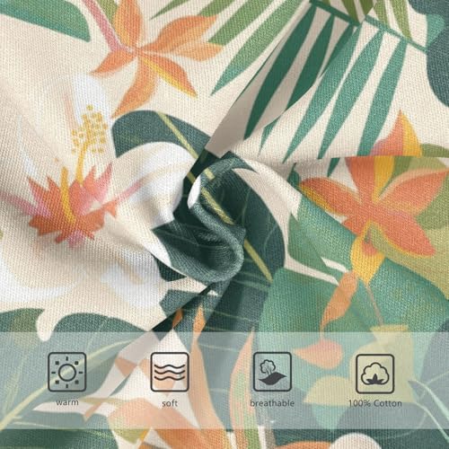 Wusikd Tropical Leaves Boys' Underwear Cotton Flowers Boys Briefs Soft Toddler Underwear 2T3