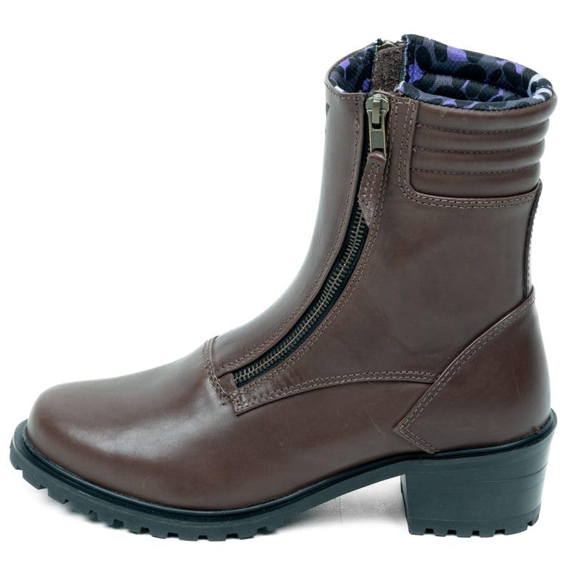 Demi-bottes COMBAT femme Homologué EN 13634 Zip cuir 39