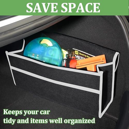 HIAHXC Kofferraum-Organizer-Tasche, Faltbare Kofferraum-Organizer-Aufbewahrung, rutschfeste Filz-Kofferraum-Tidy Tasche für Aufbewahrung von Auto-Werkzeugen & Innen-Deklutter - Geeignet für alle