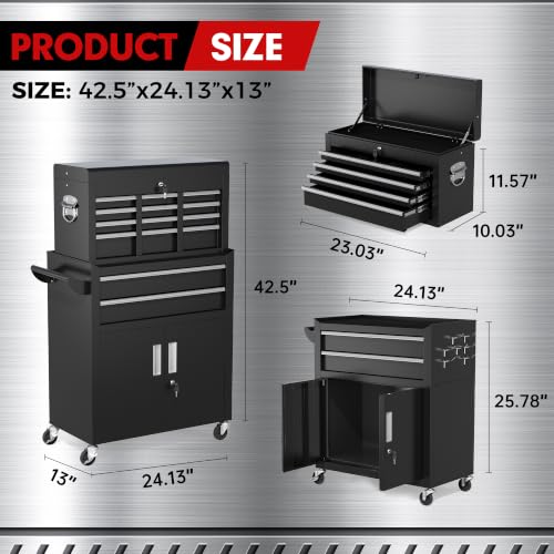 INTERGREAT 8-Drawer Detachable Tool Chest