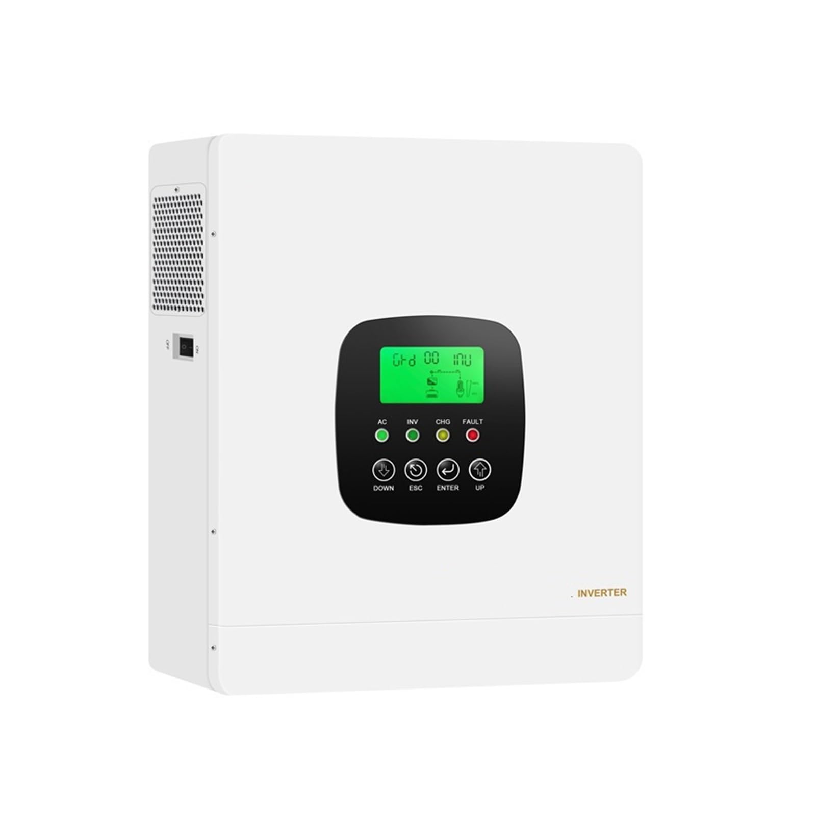 Inverter ibrido on-grid/off-grid for uso domestico con controller inverter MPPT integrato, alta potenza 48 V.(3300W-24V)