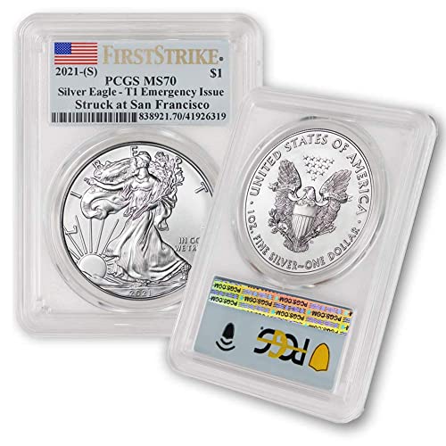2021 -(S) 1 oz American Silver Eagle MS-70 (Struck at San Francisco...