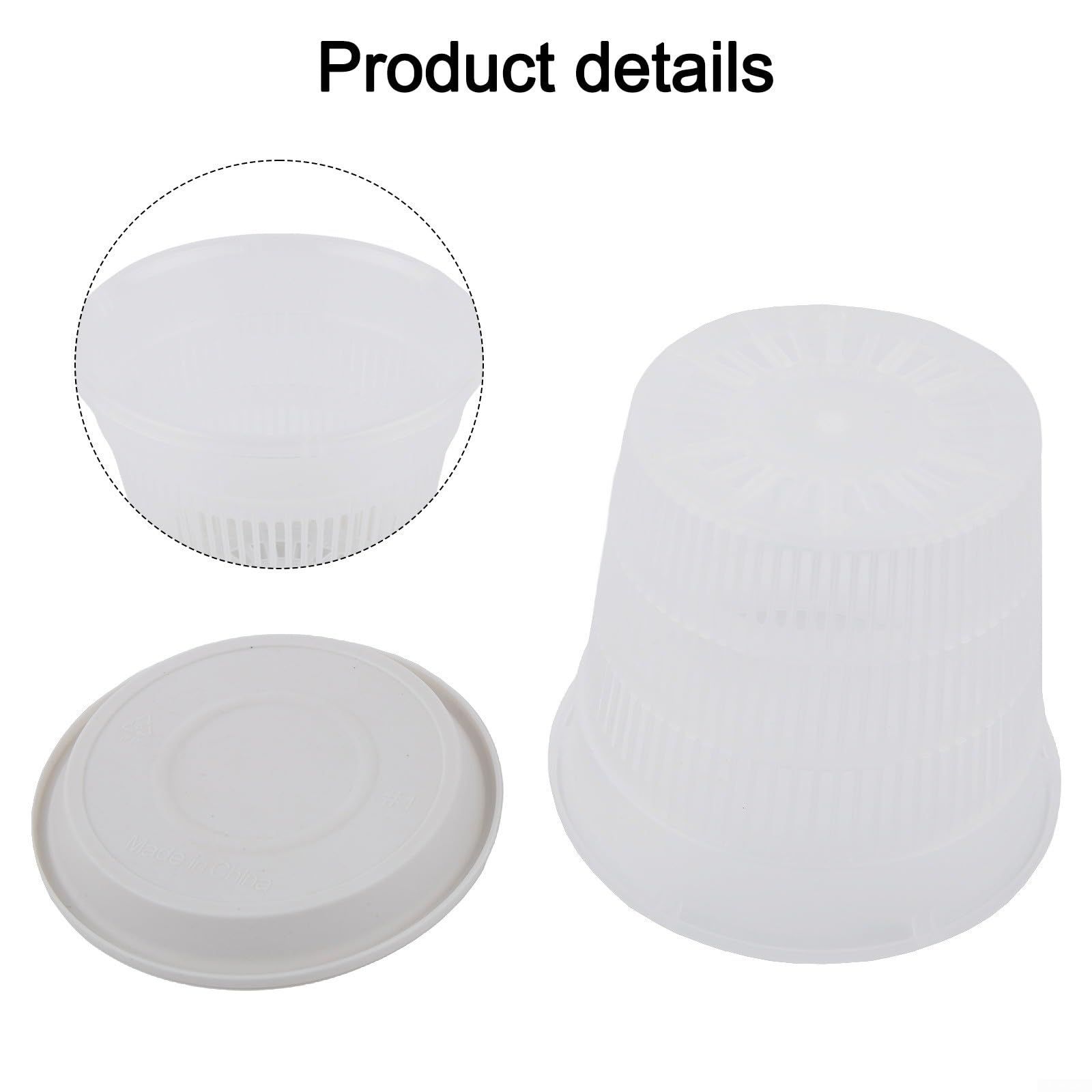 Przezroczyste plastikowe doniczki ze spodkami. Doniczki storczykami, 6 szt. 11 cm(16CM)