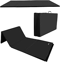 BalanceFrom 6x4 Ft 4-Panel Folding Gymnastics Mat - 2 Inch Thick Cushioned Pad with Non-Slip Vinyl for Yoga, Pilates, Tumbling & Martial Arts