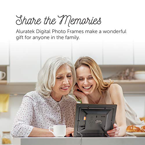 Aluratek 8” Distressed Wood Digital Photo Frame, Auto Slideshow, Usb/Sd/Sdhc Supported, Built-In Clock & Calendar, Easy Setup #TOP2