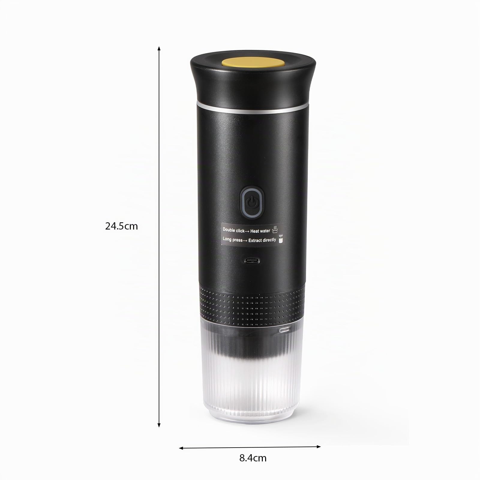 Máquina de café portátil expreso, calefacción eléctrica de viaje para 12 V coche y camping, cápsulas para cafetera