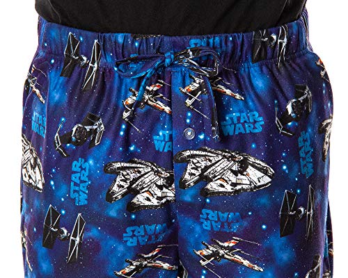Star Wars Men's Millennium Falcon X-Wing Tie Fighter Allover Pattern Adult Sleep Lounge Pajama Pants3