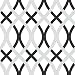 Wall Pops NU1658 Lattice Peel and Stick Wallpaper, Black/Silver