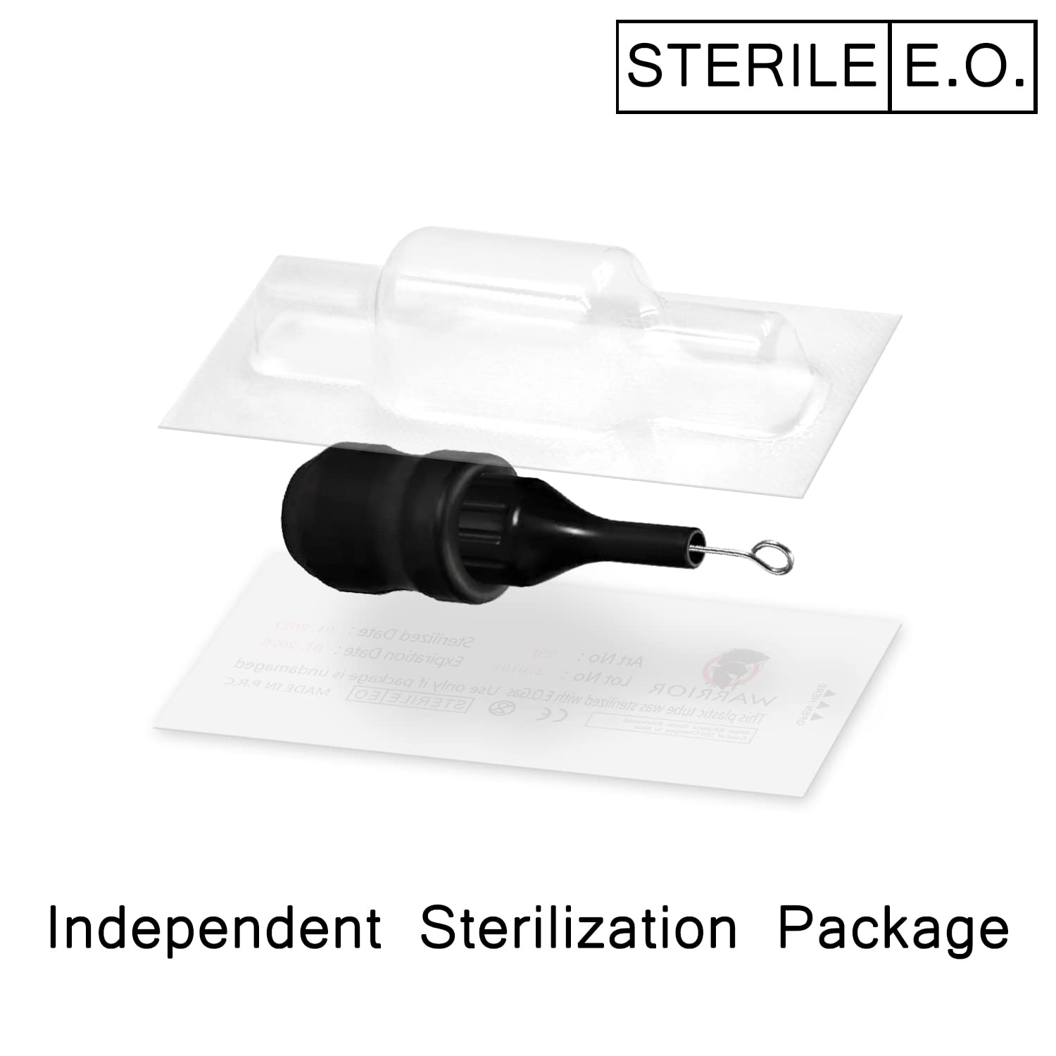 WARRIOR Adjustable Tattoo Cartridge Grip para Agujas Tatuaje Estériles Mango Suave Antideslizante (CON BARRA)