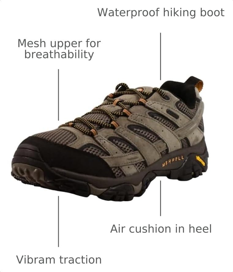 Image of Merrell Men's Moab 2 Waterproof Hiking Boot