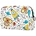 Bolsa de maquillaje personalizable, portátil, para mujer, bolso de mano, organizador de viaje, cosmético, naves espaciales, cohetes, galaxia, planeta, juguete robot