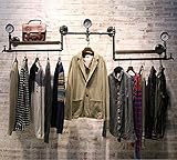 Industrial Pipe Clothing Rack wall hanging clothes rack for clothing shop family