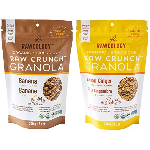  Rawcology - Pack de 2 Granolas Banane, Citron ...