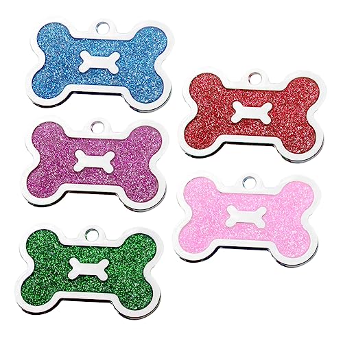 balacoo Id Card Pendant for Pets 5pcs Pet Tags Name Tags Lightweight Comfortable for Dogs Cats
