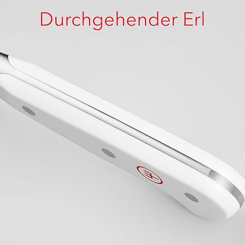 Miniatura 4 de Wusthof - Cuchillo de pan clásico blanco de 9 pulgadas (1040201123), doble borde dentado, hoja de acero inoxidable de alto carbono forjado de