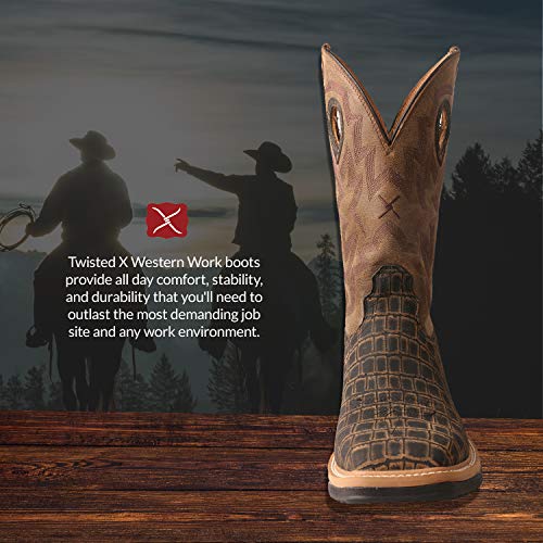 Image of Twisted X Men's 6 inch Work Oblique Toe Boot with CellSole comfort footbed